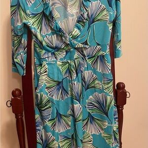 Lilly Pulitzer Blue and Green Dress with Pockets